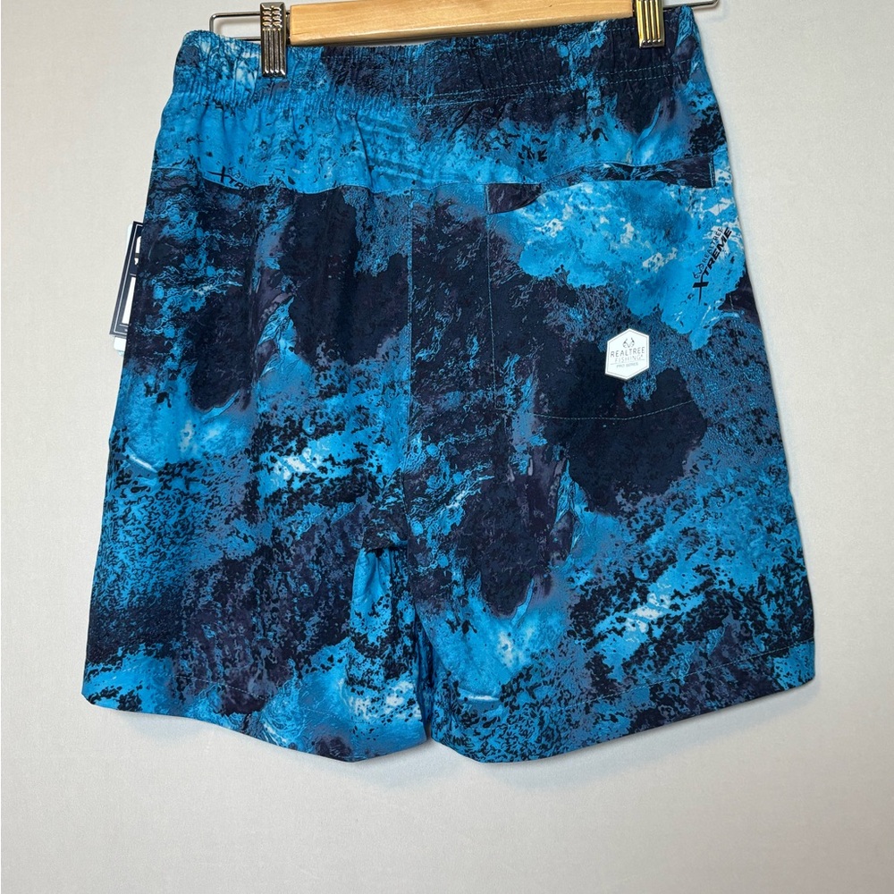 NWT REALTREE OHANA Men's Blue Patterned Swim Shorts Sz Small - Picture 7 of 7